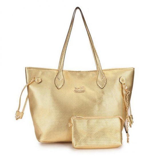 Coach City Knitted Medium Gold Totes DZN | Coach Outlet Canada